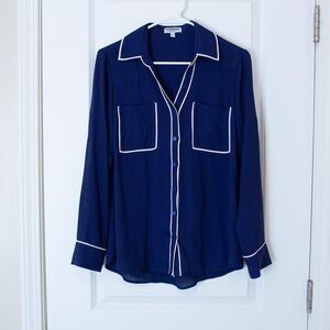 M Express The Portfolio Shirt Original Fit Navy White Bold Outline Mod Minimal